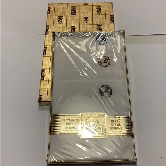 NWOT PERMANENT PRESS Fine Handkerchief Set of 3 - Picture 7 of 8